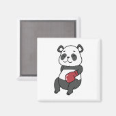 Panda macht Boxing Magnet (Vorderseite/Rückseite)