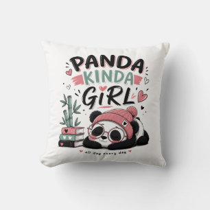 Panda-Mädchen Süßer Panda Kissen