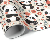 Panda Magic: Adorable Wrapping Paper Design Geschenkpapier (Rolleneckpunkt)