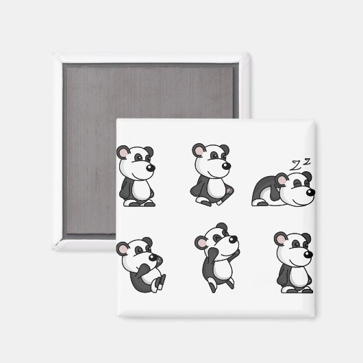 Panda Magnet (Vorderseite/Rückseite)