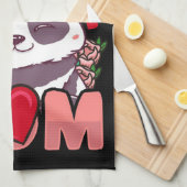 Panda-Mama | Geschenk für die eigentümerische Pand Geschirrtuch (Viertel Falte)