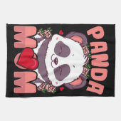 Panda-Mama | Geschenk für die eigentümerische Pand Geschirrtuch (Horizontal)
