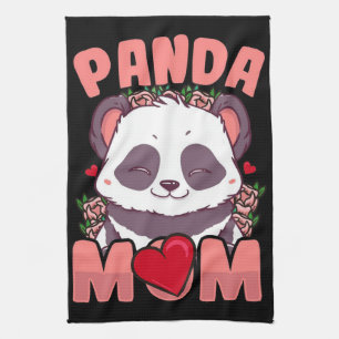 Panda-Mama   Geschenk für die eigentümerische Pand Geschirrtuch