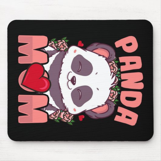 Panda-Mama | Geschenk für die eigentümerische Pand Mousepad (Vorne)