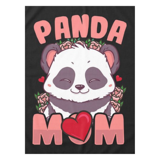Panda-Mama | Geschenk für die eigentümerische Pand Tischdecke (Vorderseite)