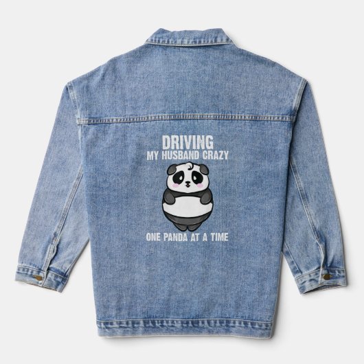 Panda Mama Niedlich Panda Bärentier Jeansjacke (Rückseite)