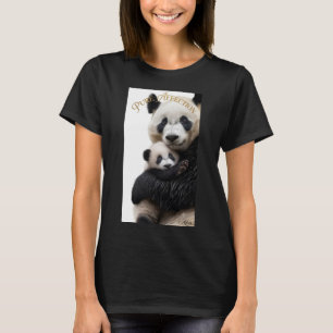Panda-Mama und Baby Frau Bio-T-Shirt mit reiner Zu T-Shirt