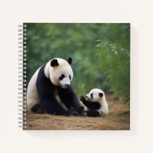 Panda Mama und Baby Jigsaw Puzzle Notizblock