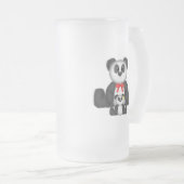 Panda Mama und Baby Mattglas Bierglas (VorderseiteRechts)