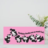 Panda Mania Einladung (Stehend Vorderseite)