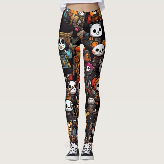 Panda Mania Leggings (Vorderseite)