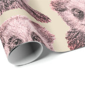 Panda Matte Wrapping Paper Geschenkpapier (Rolleneckpunkt)