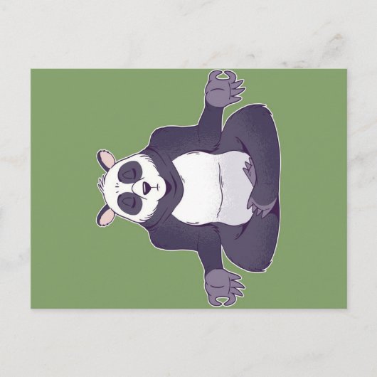 Panda Meditation Feiertagspostkarte (Vorderseite)