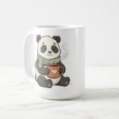 Panda Mignon - Tierillustration Café Kaffeetasse (Vorderseite Links)