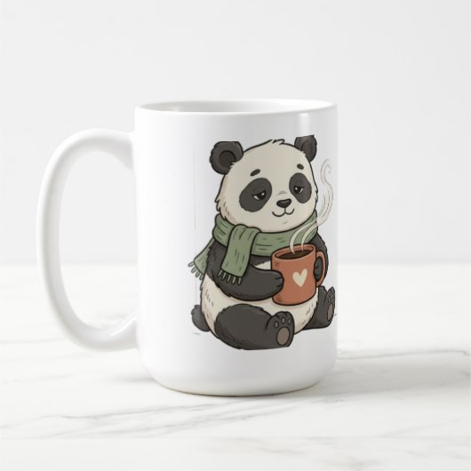 Panda Mignon - Tierillustration Café Kaffeetasse (Links)