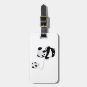 Panda mit Ballon Gepäckanhänger (Vorderseite vertikal)