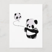 Panda mit Ballon Postkarte (Vorderseite)