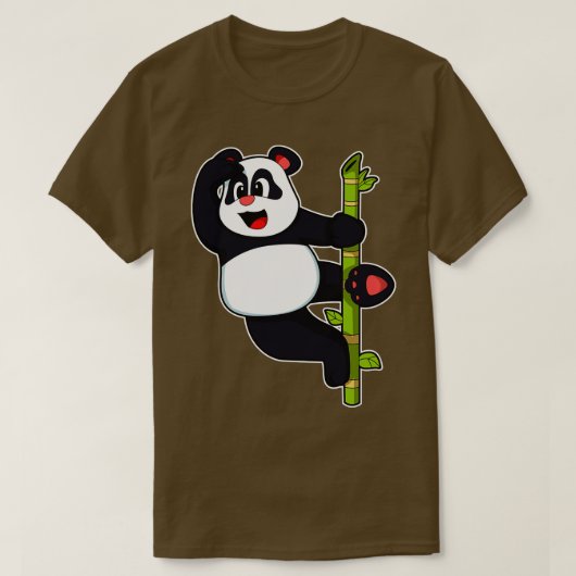 Panda mit Bamboo 1 T-Shirt (Design vorne)