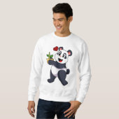 Panda mit Bamboo-Blume Sweatshirt (Vorne ganz)