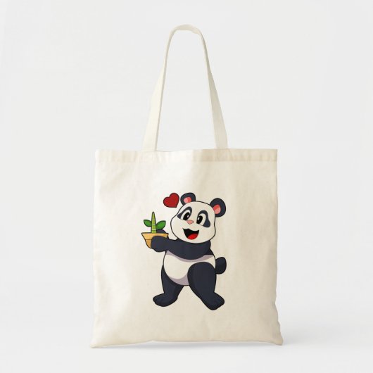 Panda mit Bamboo-Blume Tragetasche (Vorne)