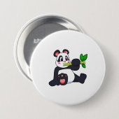Panda mit Bamboo Button (Vorne & Hinten)