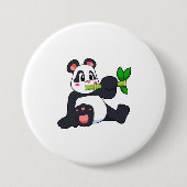 Panda mit Bamboo Button (Vorderseite)