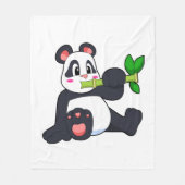 Panda mit Bamboo Fleecedecke (Vorderseite)