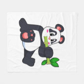 Panda mit Bamboo Fleecedecke (Vorderseite (Horizontal))