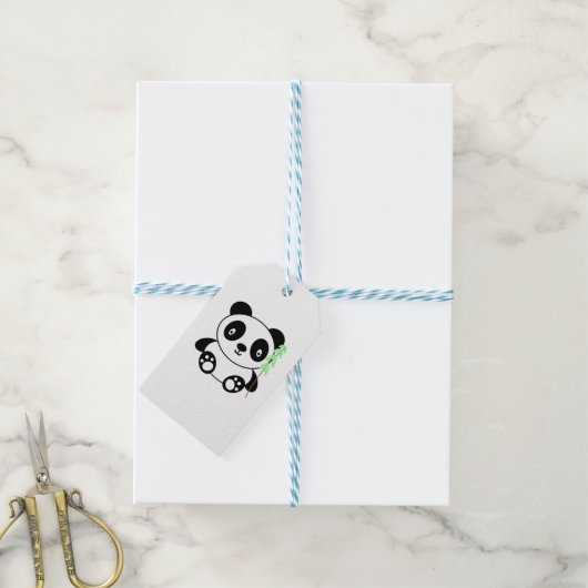 Panda mit Bamboo Geschenkanhänger (Mit Garn)
