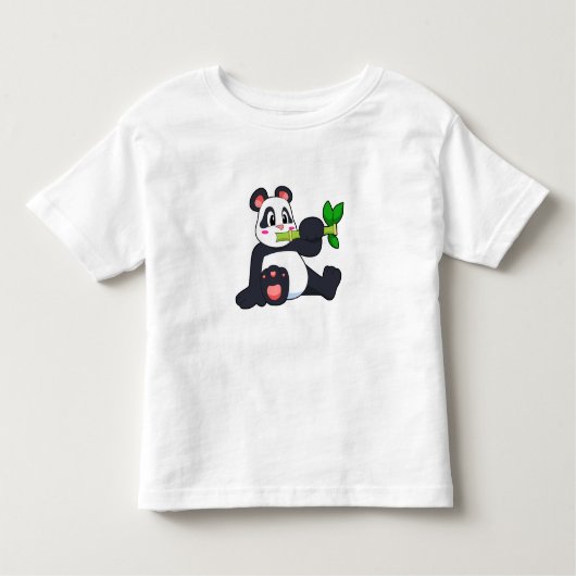 Panda mit Bamboo Kleinkind T-shirt (Vorderseite)