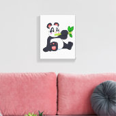 Panda mit Bamboo Leinwanddruck (Insitu (Wohnzimmer))