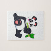 Panda mit Bamboo Puzzle (Horizontal)