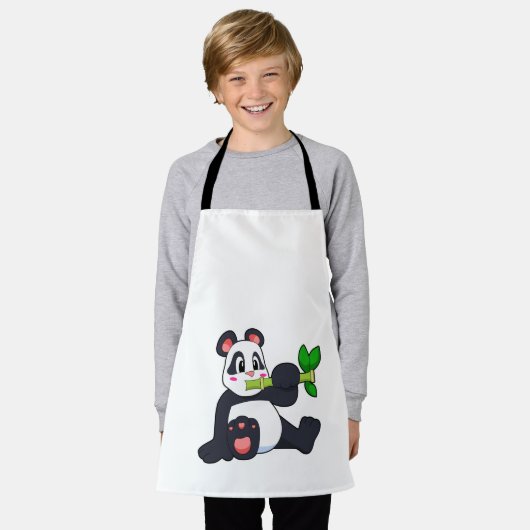 Panda mit Bamboo Schürze (Getragen)