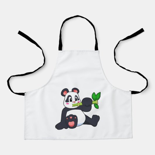 Panda mit Bamboo Schürze (Vorderseite)