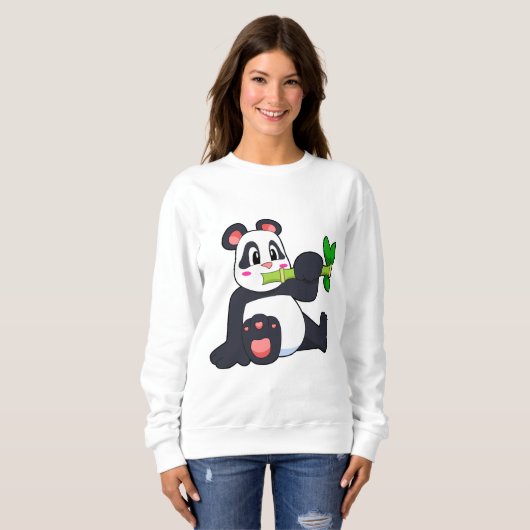 Panda mit Bamboo Sweatshirt (Vorne ganz)