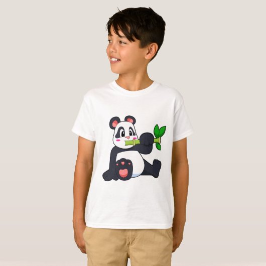 Panda mit Bamboo T-Shirt (Vorne ganz)