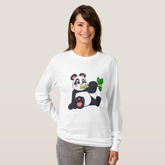 Panda mit Bamboo T-Shirt (Vorne ganz)