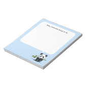 Panda mit Bamboo zu tun Pad Blue Notizblock (Rotiert)