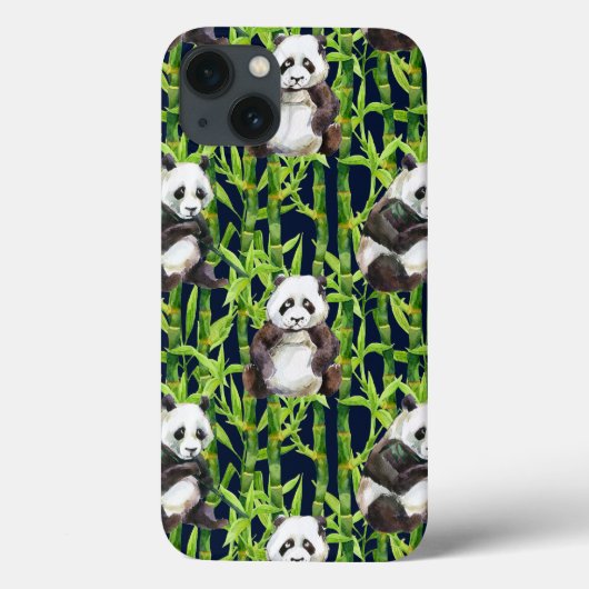 Panda mit Bambus Wasserfarbmuster Case-Mate iPhone Hülle (Rückseite)