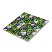 Panda mit Bambus Wasserfarbmuster Fliese (Seite)