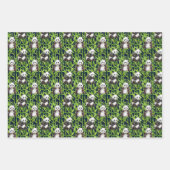 Panda mit Bambus Wasserfarbmuster Geschenkpapier Set (Vorderseite 3)