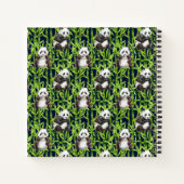 Panda mit Bambus Wasserfarbmuster Notizbuch (Rückseite)