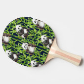 Panda mit Bambus Wasserfarbmuster Tischtennis Schläger (Seitenansicht)
