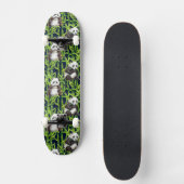 Panda mit BambusAquarell-Muster Skateboard (Vorderseite)