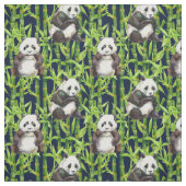Panda mit BambusAquarell-Muster Stoff (Muster)