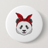 Panda mit Bandana Button (Vorderseite)
