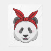 Panda mit Bandana Fleecedecke (Vorderseite)