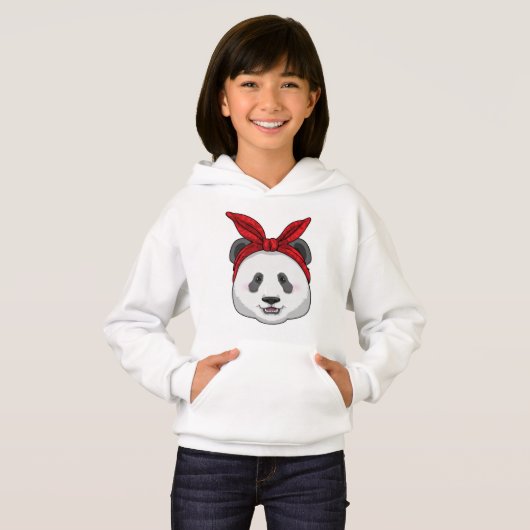 Panda mit Bandana Hoodie (Vorne ganz)