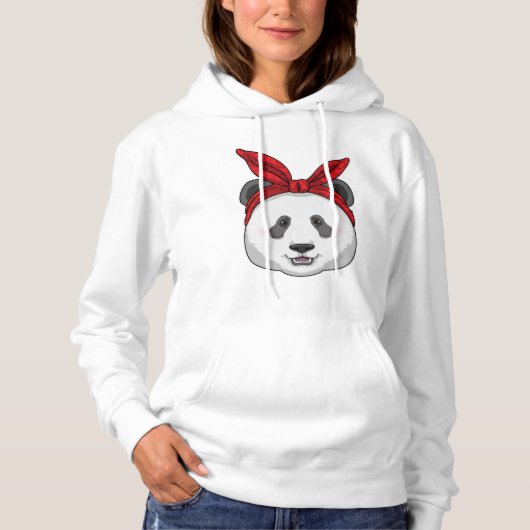 Panda mit Bandana Hoodie (Vorderseite)