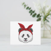 Panda mit Bandana Postkarte (Stehend Vorderseite)